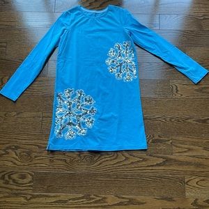 Light Blue beautiful snowflake dress for the winter! ❄️❄️❄️ Brand: Lands’ End